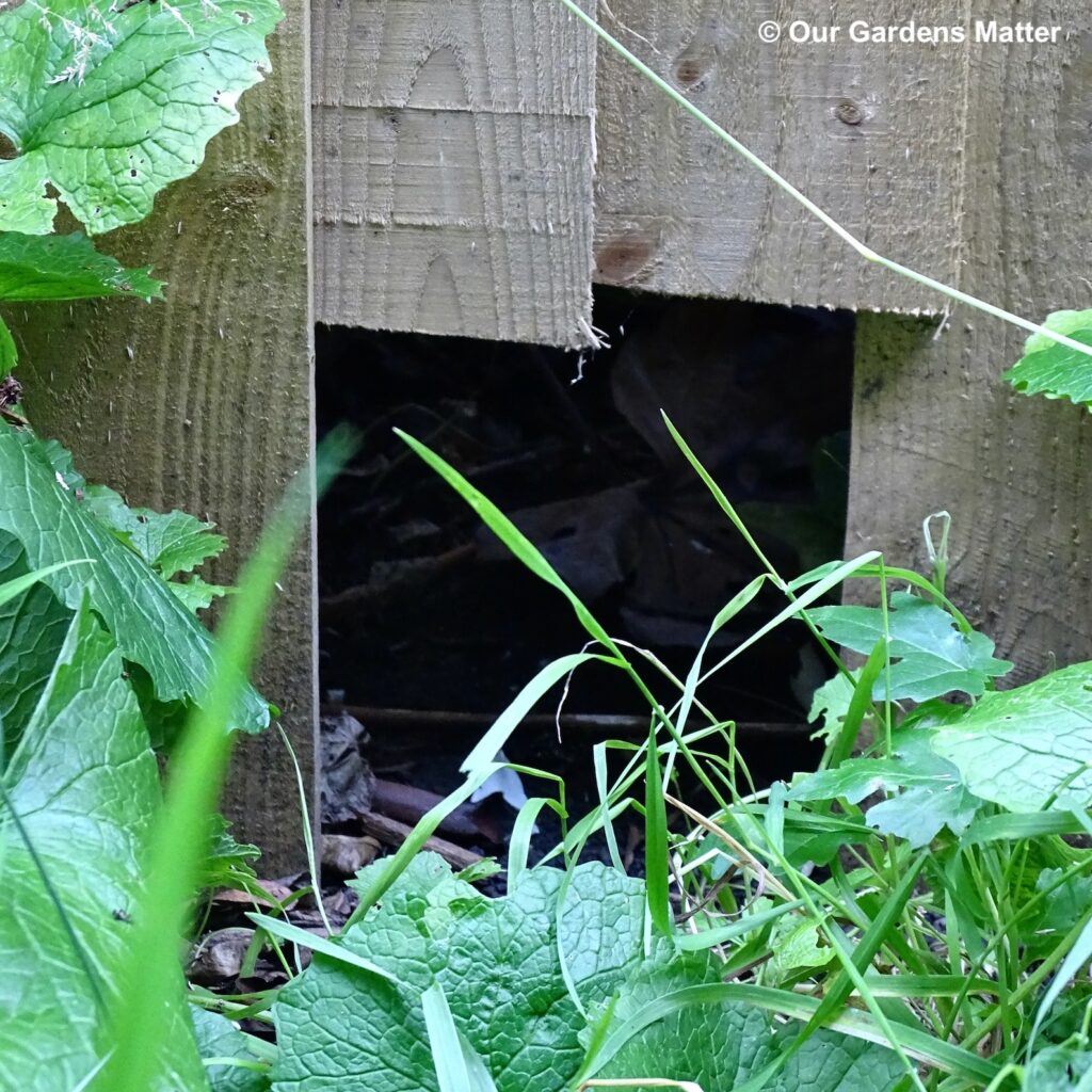 Wildlife passageway in a fence